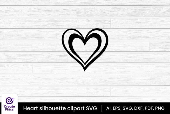 Download Love Heart Clipart Silhouette SVG - Silhouette svg Collection