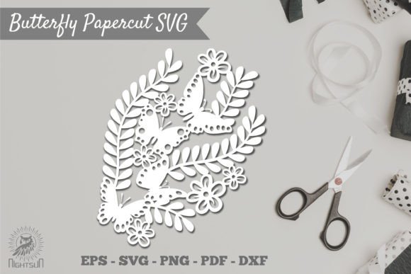 Download Floral Butterfly Papercut Cricut SVG - Cricut svg Collection